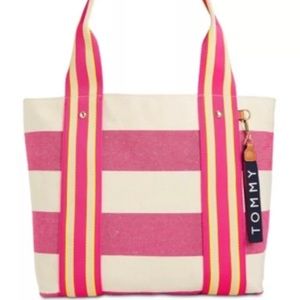 Tommy Hilfiger Classic Tommy Woven Rugby Tote BNIB NWT